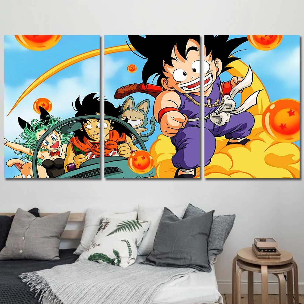 Dragon Ball Wall Decor Canvas Kid Goku 3pcs Regular DB7C009