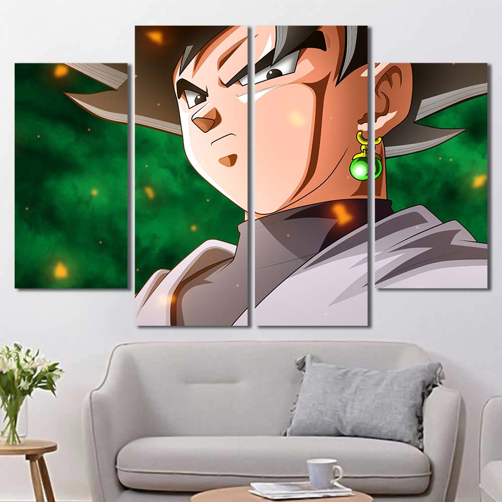 Dragon Ball Panels Wall Decor Super Black Goku 4pcs Diamond DB7C082