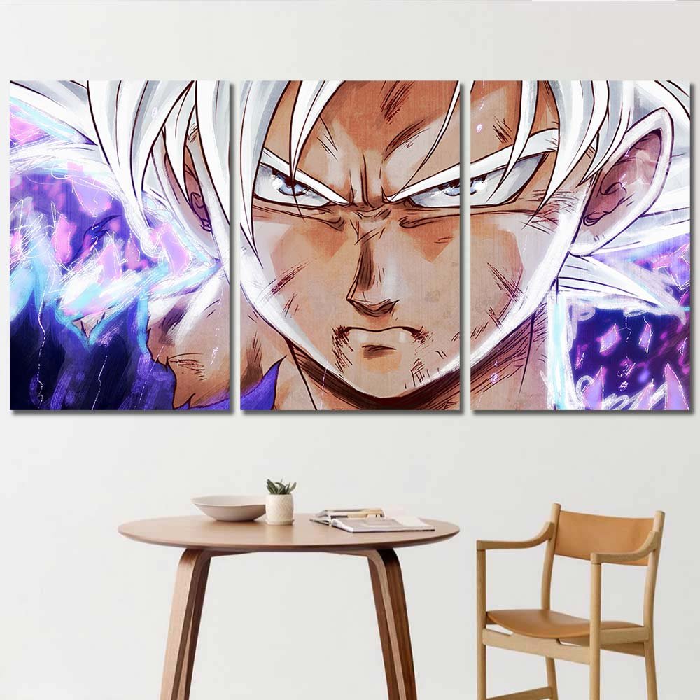 Ultra Instinct Horizontal Wall Decor Son Goku Mastered Dragon Ball Super 3pcs Regular DB7C089