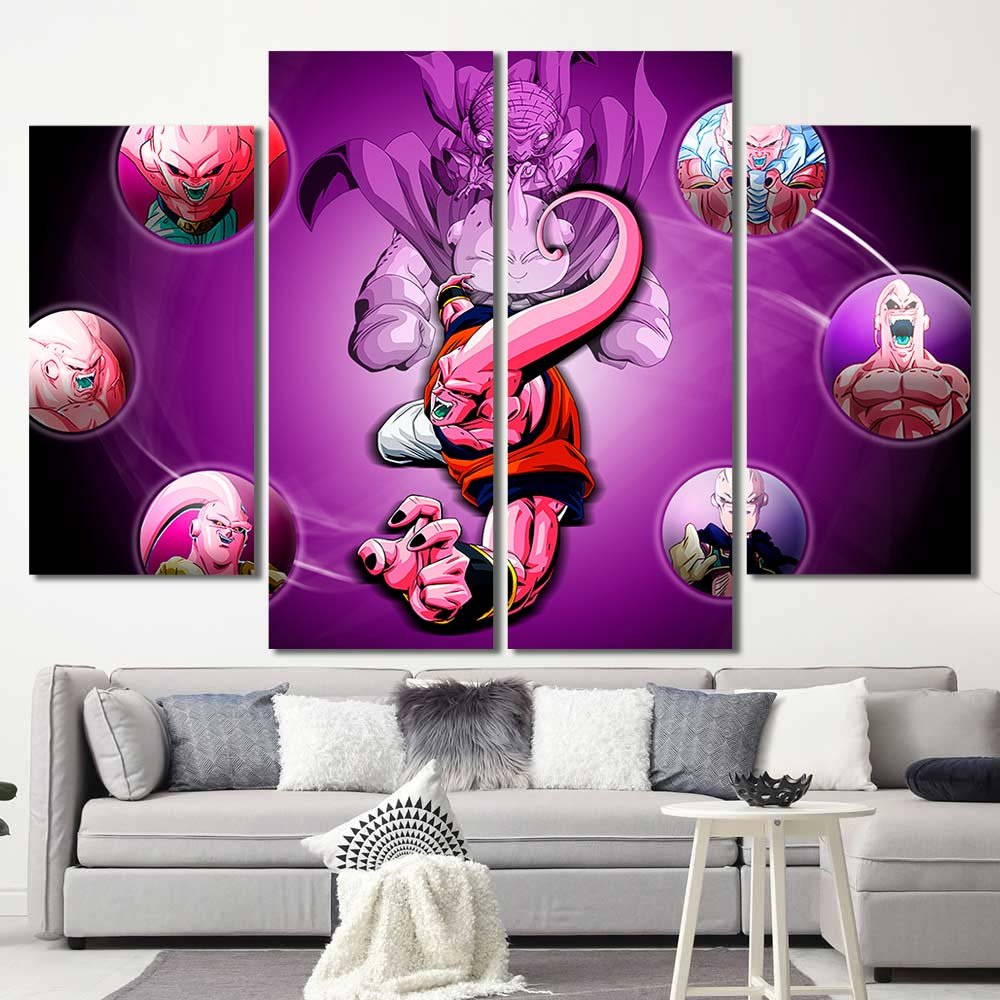 Dragon Ball Z 5Pcs Walldecor Dokkan Battle Majin Buu Boo 4pcs Diamond DB7C107