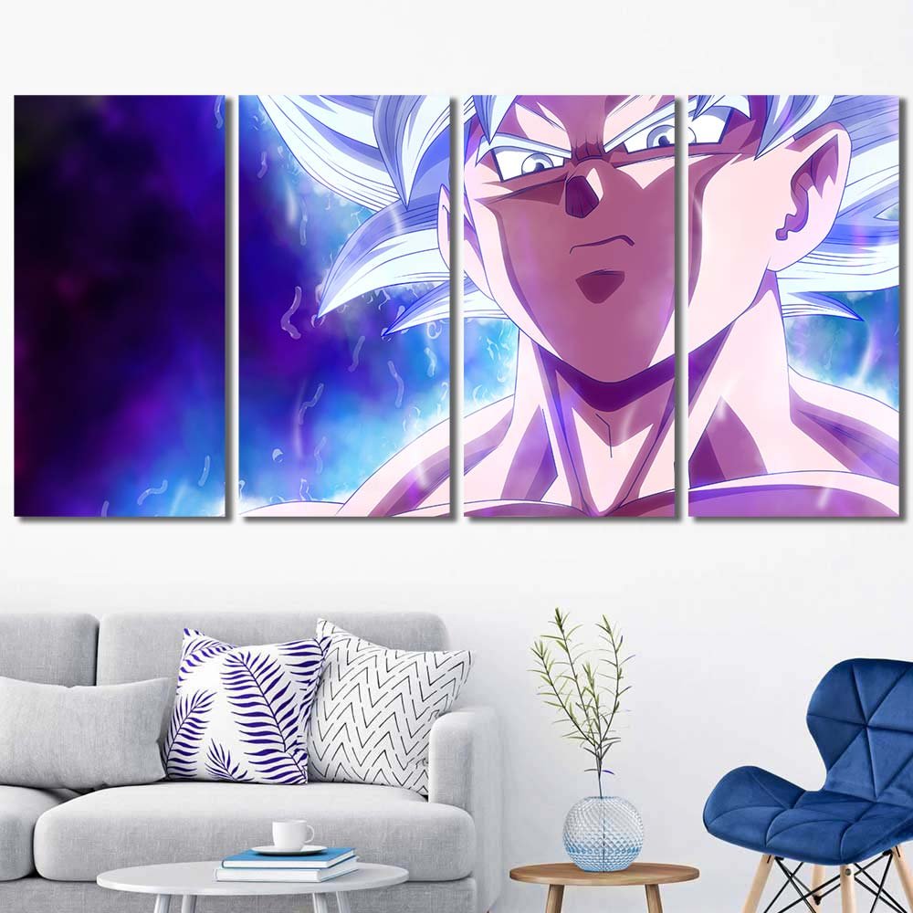 Multi Panels Walldecor Dragon Ball Super Son Goku Mastered Ultra Instinct Rmehedi 4pcs Regular DB7C163