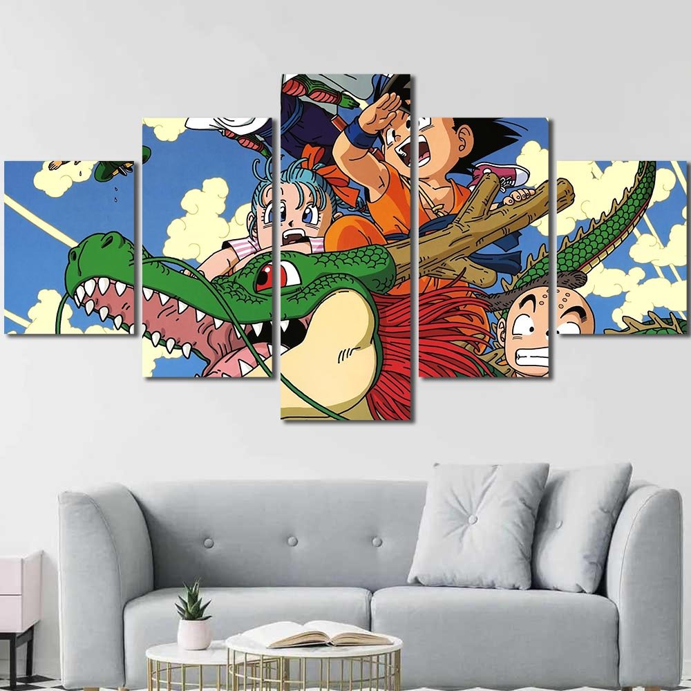 Wall Decor Trends 2024 Dragon Ball Z Son Goku Piccolo Krillin Young Bulma Muten Roshi 5pcs Diamond DB7C205