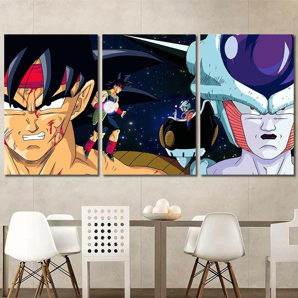 Walldecor Oversize Bardock Frieza Kai Dragon Ball Z Wounds Blood Super Saiyan 3pcs Regular DB7C206