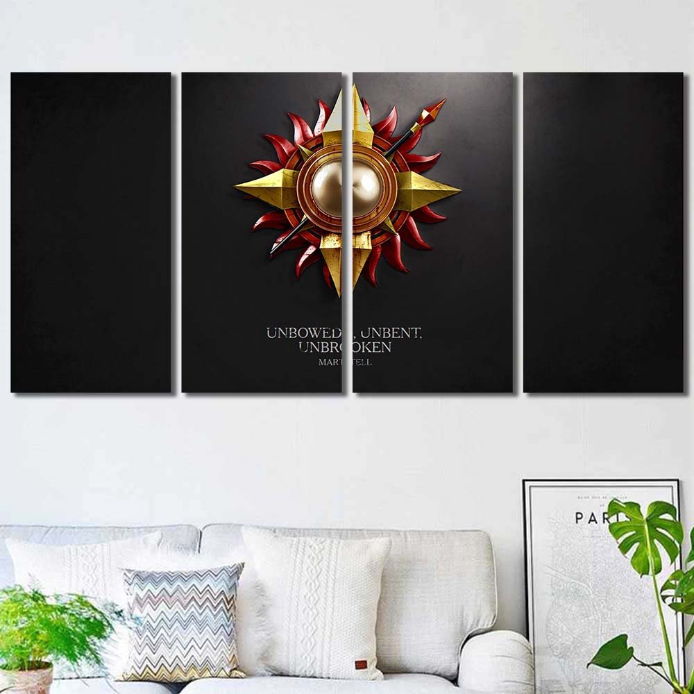 Song Of Ice And Fire Wall Decor Game Of Thrones House Martell Sigils 4pcs Regular GT7C001