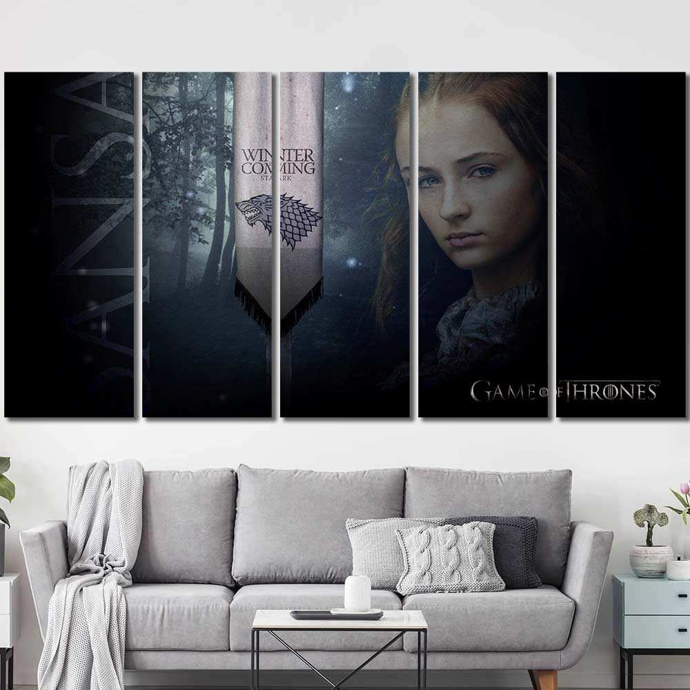 Game Of Thrones Walldecor Canvas Sansa Stark Actress 5pcs Regular GT7C013