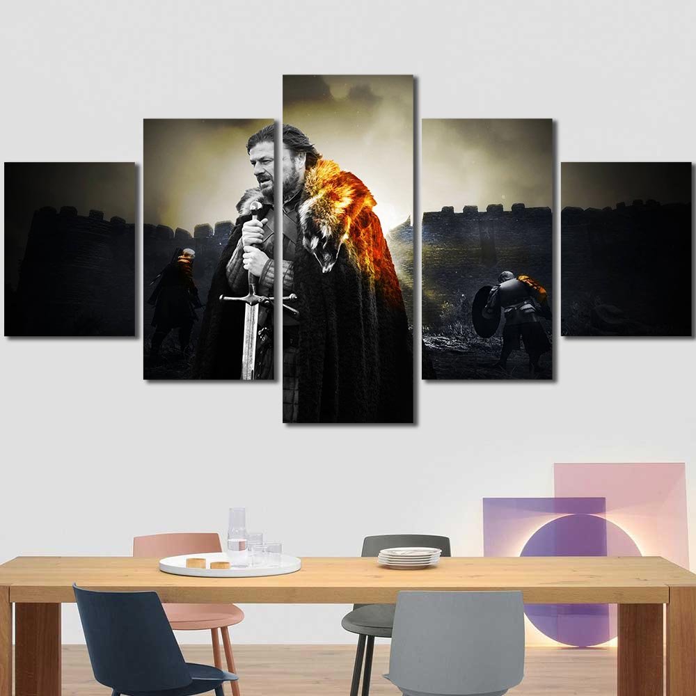 Game Of Thrones Walldecor Fans Battlefield Ned Stark Medieval Sword 5pcs Diamond GT7C039