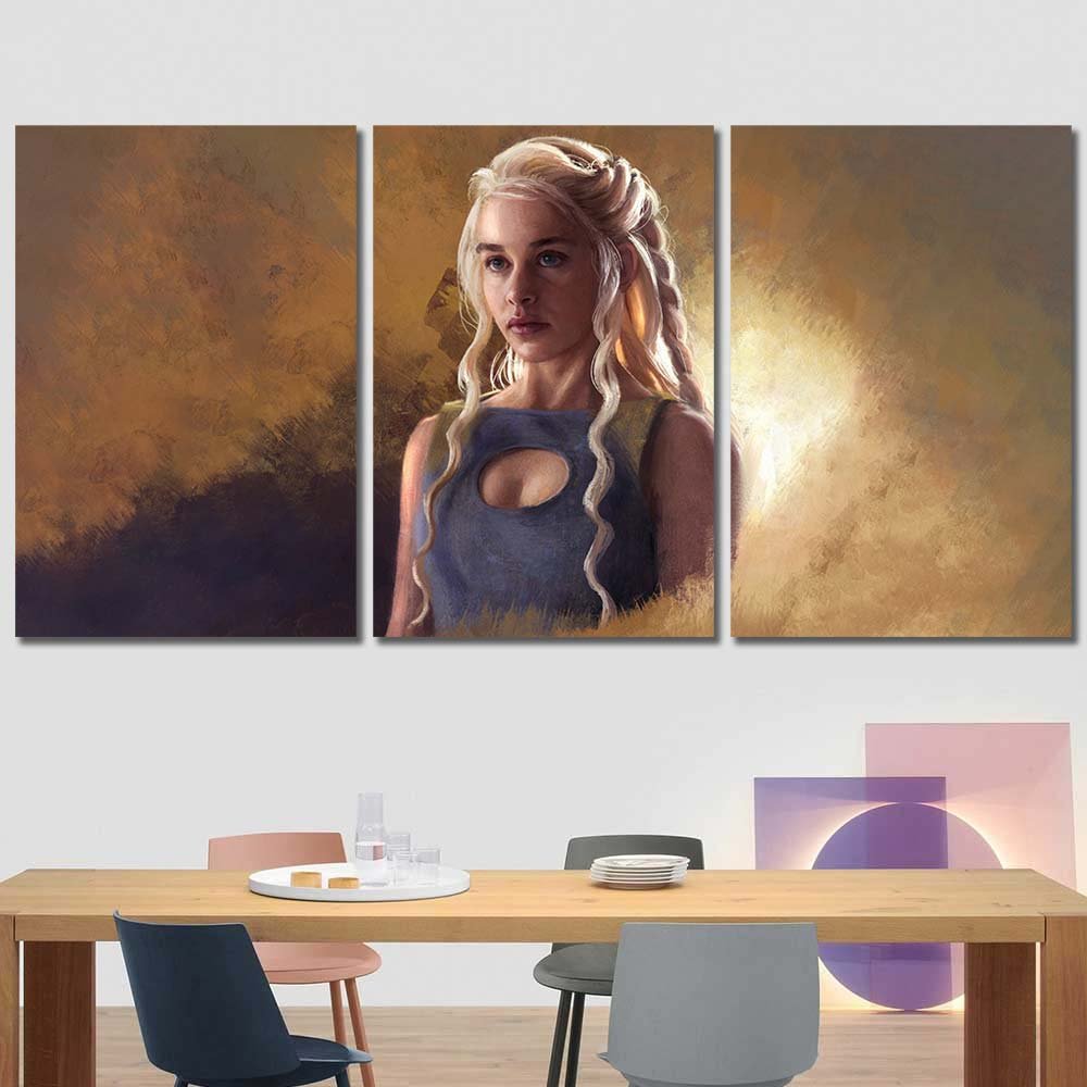 Wall Decor Over Table Daenerys Targaryen Blonde Game Of Thrones 3pcs Regular GT7C125