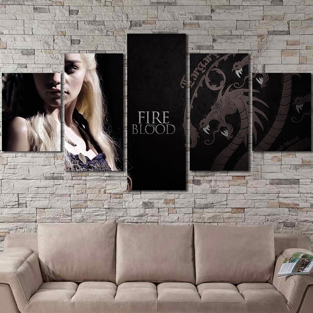 Daenerys Wall Decor Game Of Thrones Song Of Ice And Fire Targaryen 5pcs Diamond GT7C134