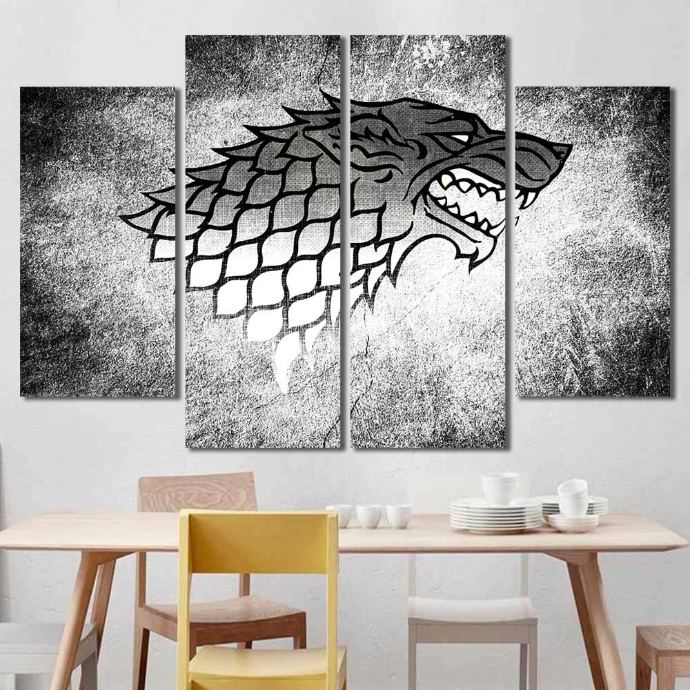 Game Of Thrones Corner Walldecor Sigils House Stark Game Of Thrones 4pcs Diamond GT7C145