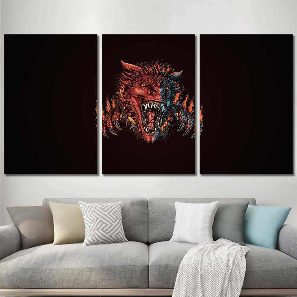 Art Wall Decor Dragon Game Of Thrones 3pcs Regular GT7C184