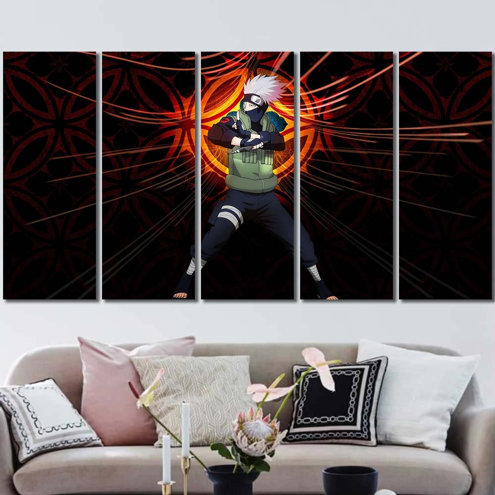 Wall Decor For Lobby Hatake Kakashi Naruto Shippuuden Pink Hair 5pcs Regular NT7C055