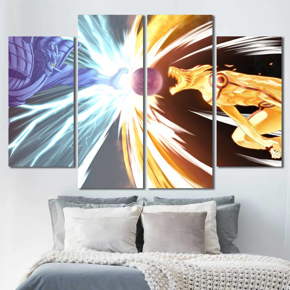 Walldecor For Man Anime Naruto Shippuuden Kyuubi Susanoo 4pcs Diamond NT7C093