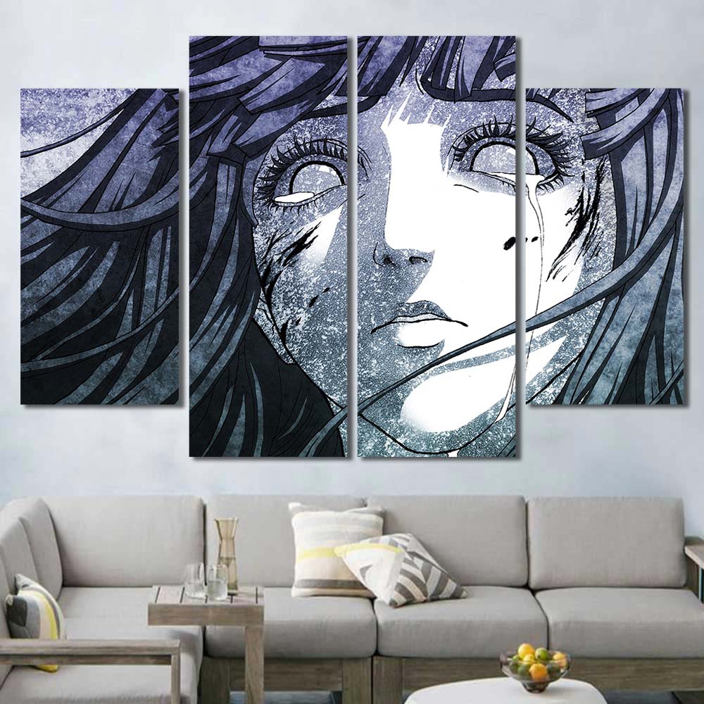 Walldecor Enormous Tears Face Crying Hyuuga Hinata Naruto Shippuuden 4pcs Diamond NT7C157