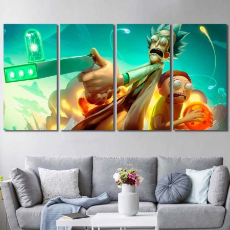 Walldecor Artwork Rick Sanchez Morty Smith Dragon Ball 4pcs Regular RM7C050