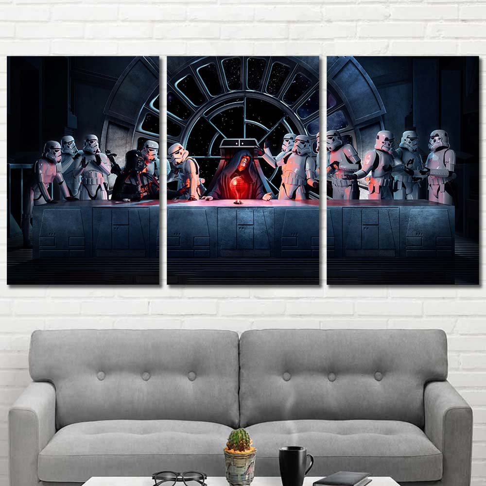 The Last Supper Wall Decor Star Wars Darth Vader Emperor Palpatine The Last Supper 3pcs Regular SW7C002