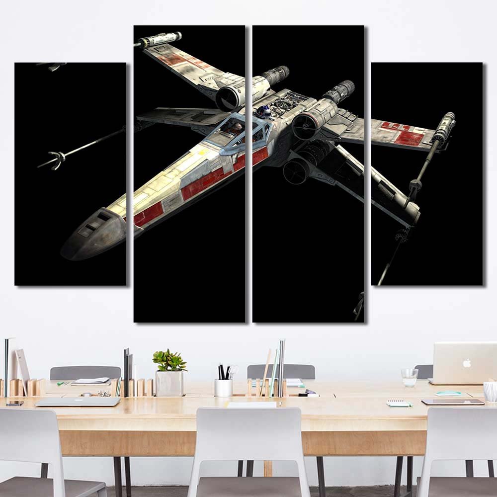 X-Wing Painting Walldecor R2-D2 Space Star Wars Ships 4pcs Diamond SW7C063