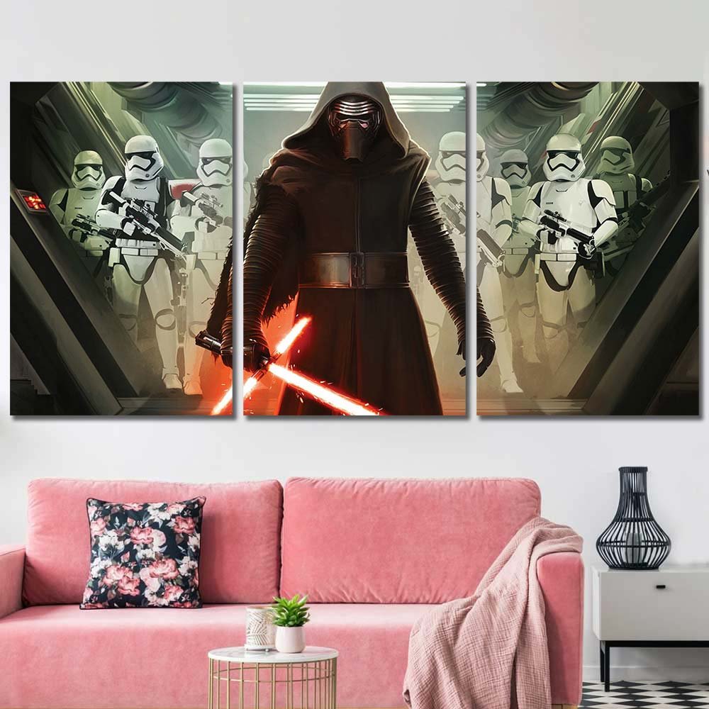 Stormtrooper Walldecor Personal Star Wars The Force Awakens Kylo Ren Lightsaber Villains 3pcs Regular SW7C122