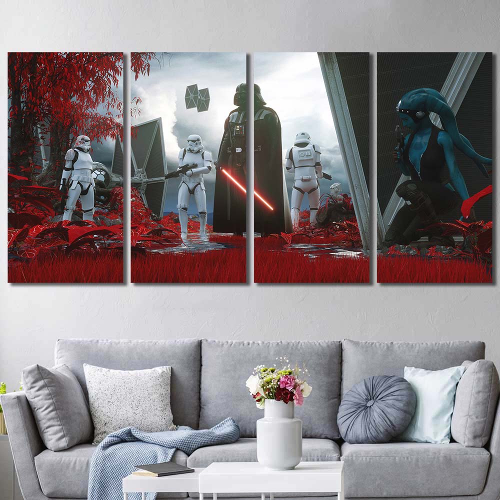 Stormtrooper Walldecor Fans Dylan Kowalski Star Wars Tie Fighter Sith Darth Vader Jedi 4pcs Regular SW7C191