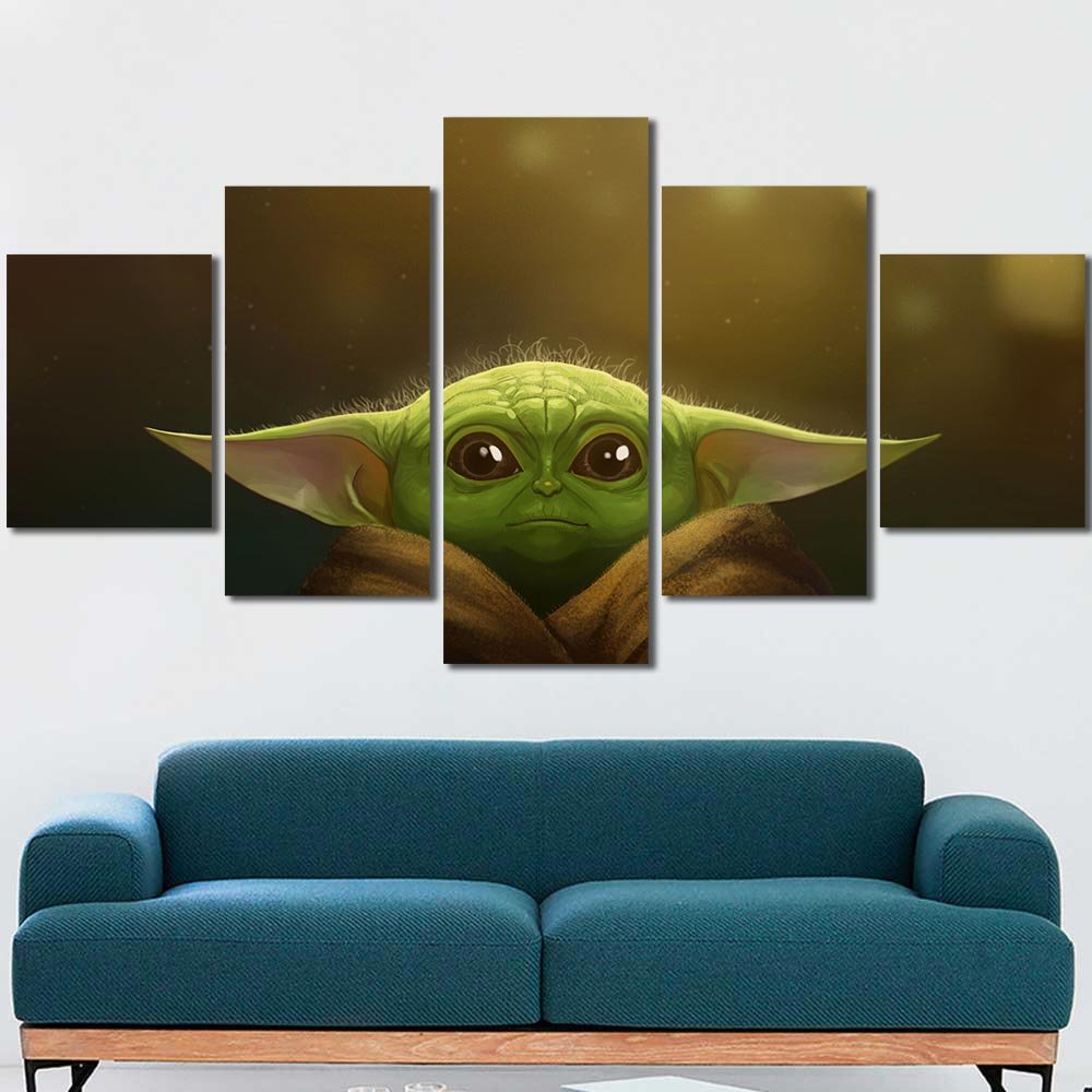 Light Up Walldecor Star Wars The Mandalorian Grogu 5pcs Diamond SW7C321