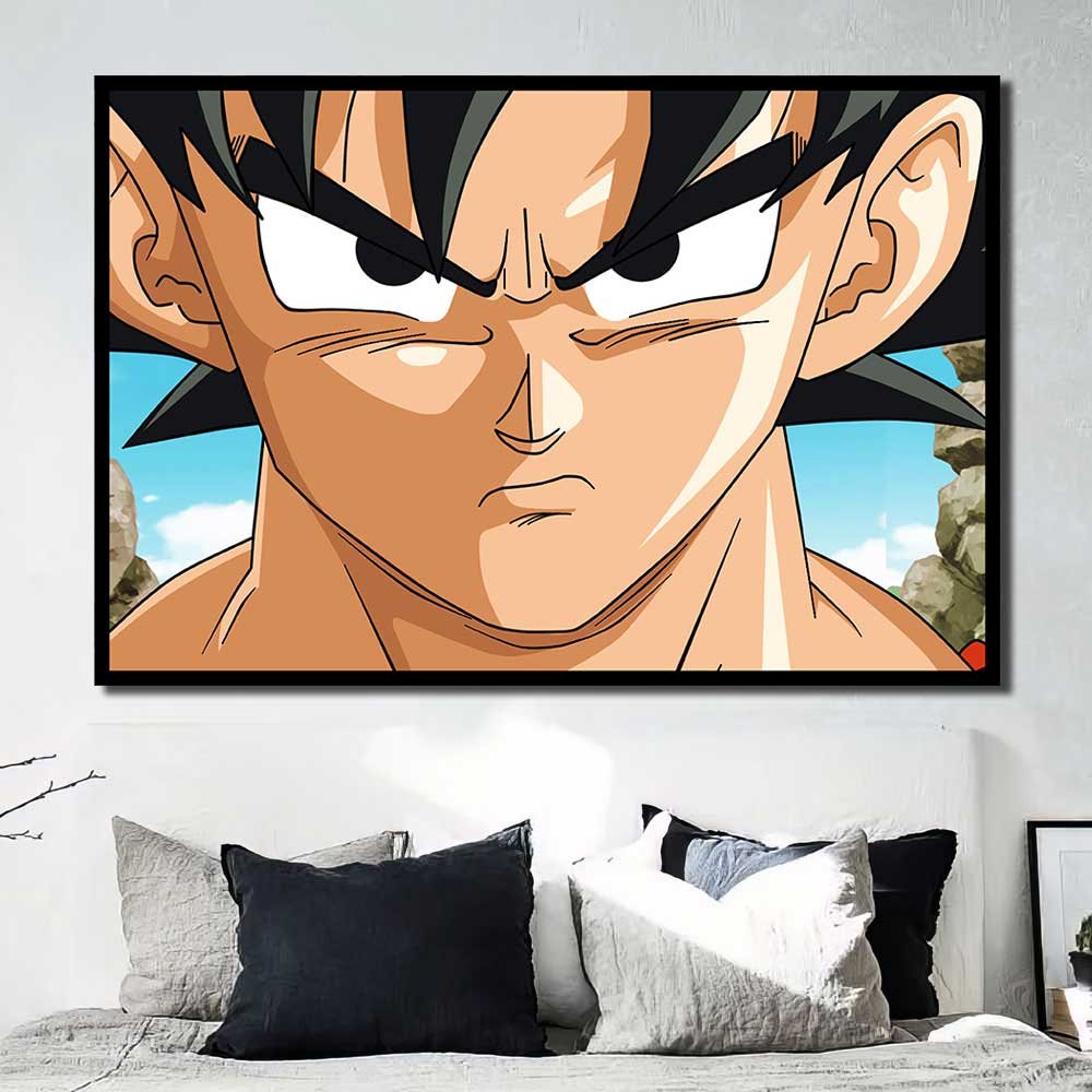 Dragon Ball Z Panels Walldecor Face Dark Hair Angry 1pcs OuterFrame DB7C077