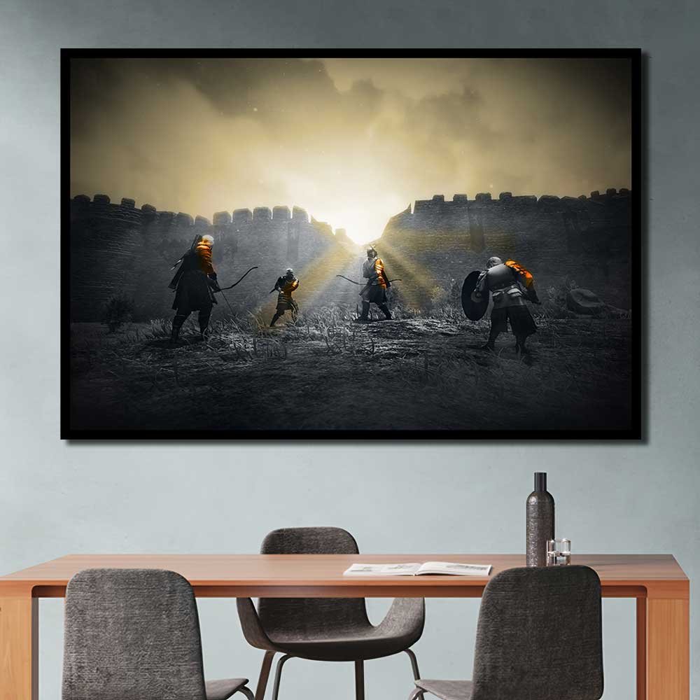 Game Of Thrones 3Pcs Walldecor Battlefield War Medieval 1pcs OuterFrame GT7C071