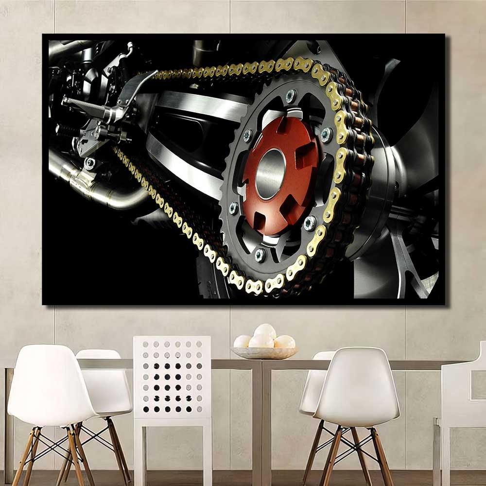 Motorcycle Walldecor 4Pcs Easy Rider Chains Harley-Davidson Vehicle Technology 1pcs OuterFrame HL7C010