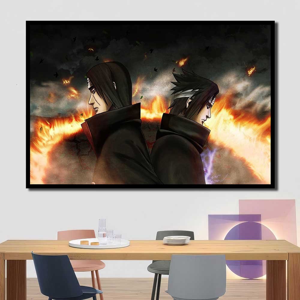 Shippuuden Walldecor Panels Uchiha Itachi Naruto Fire Brothers 1pcs OuterFrame NT7C016