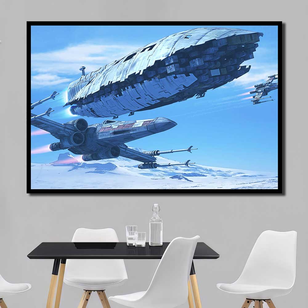 X-Wing Oversized Walldecor Robert Bonchune Star Wars Ships Vehicle 1pcs OuterFrame SW7C174
