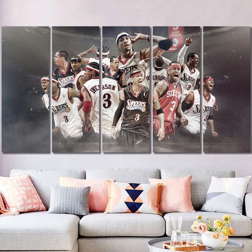 Allen Iverson Sixers Forever Wall Decor 5pcs Regular WB015