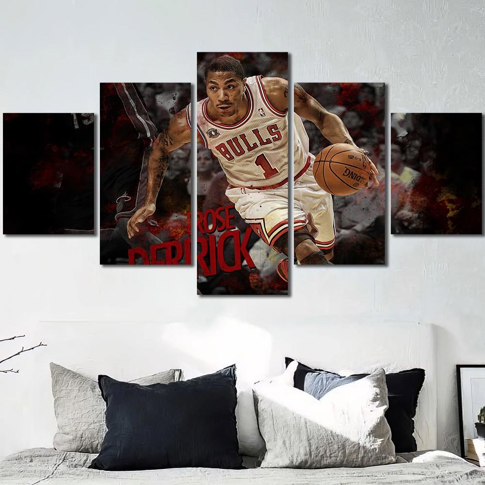 Derrick Rose Mvp Walldecor Custom 5pcs Diamond WB088