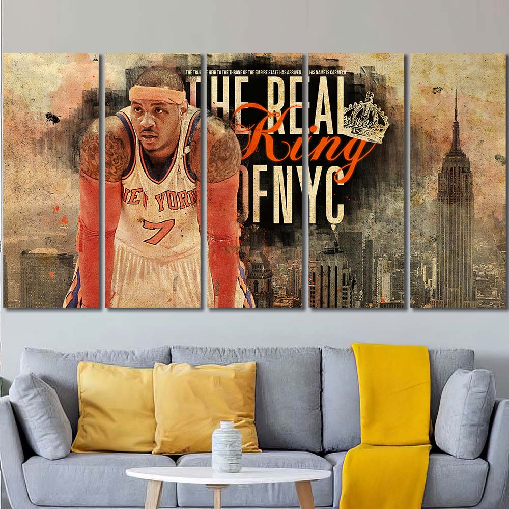 Carmelo Anthony Game Winner Knicks Wall Decor 5pcs Regular WB094