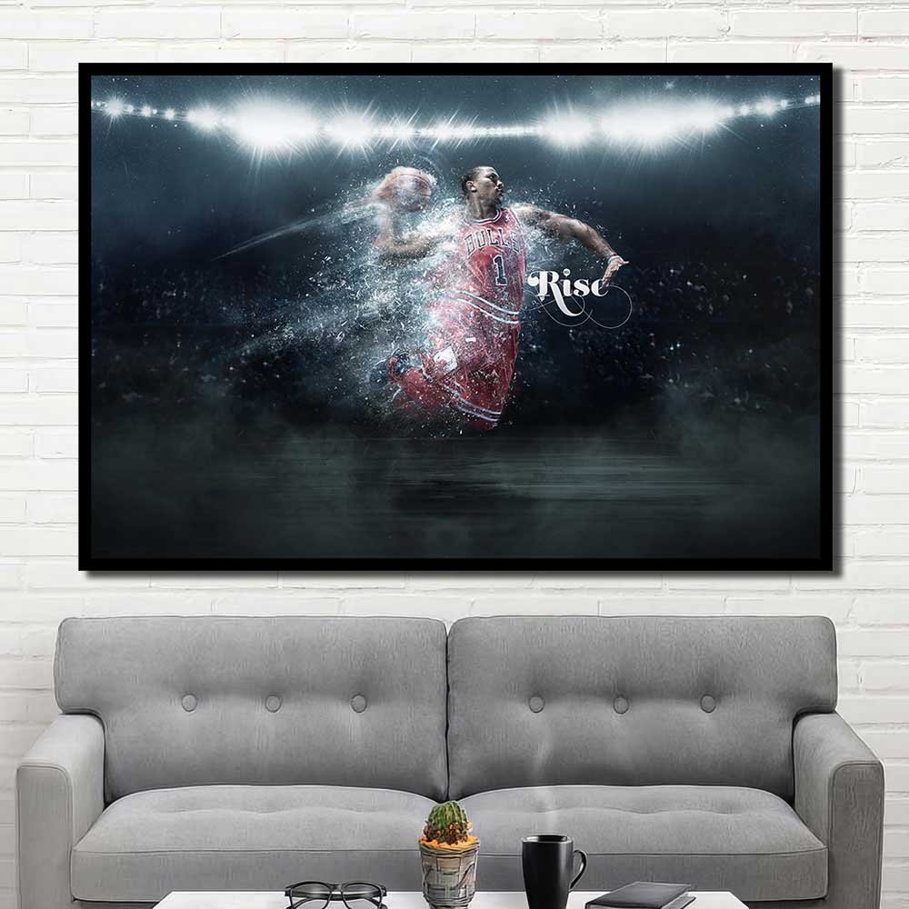 Derrick Rose Print Walldecor 1pcs OuterFrame WB140