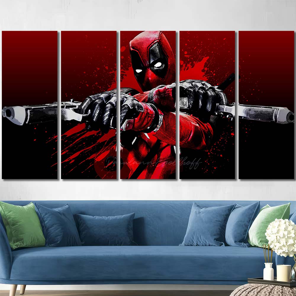 Decor Art Canvas with Frame Maverl Movie Super Hero Deadpool MV100