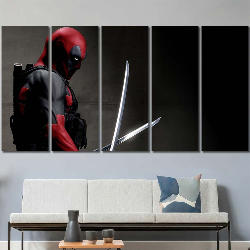 HD Printed Picture with Frame Maverl Movie Super Hero Deadpool MV101