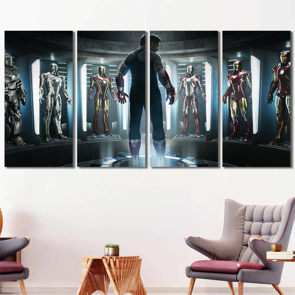 Framed Panels on Canvas Maverl Movie Super Hero Ironman MV120