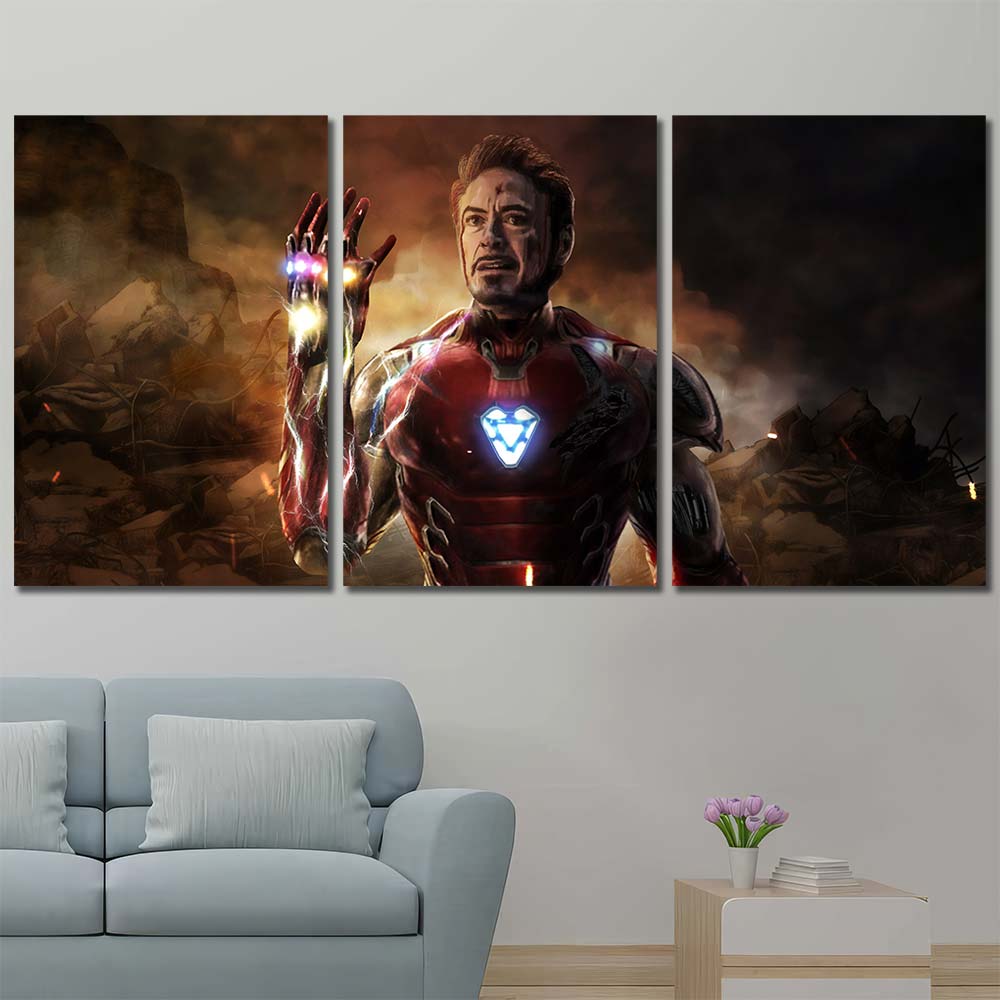 Wall Art Canvas with Frame Maverl Movie Super Hero Ironman MV127