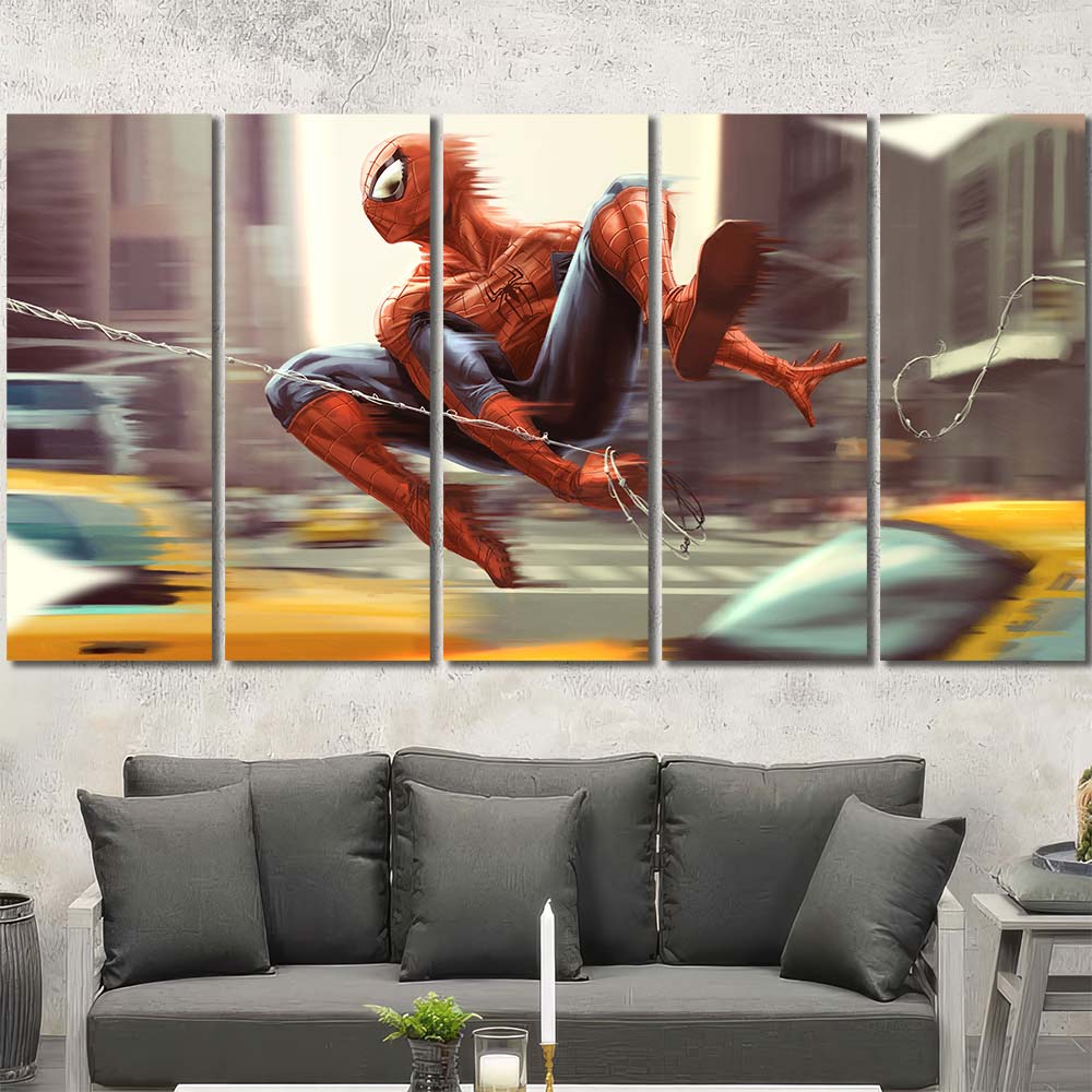 Printed Canvas Maverl Movie Super Hero Spiderman MV156