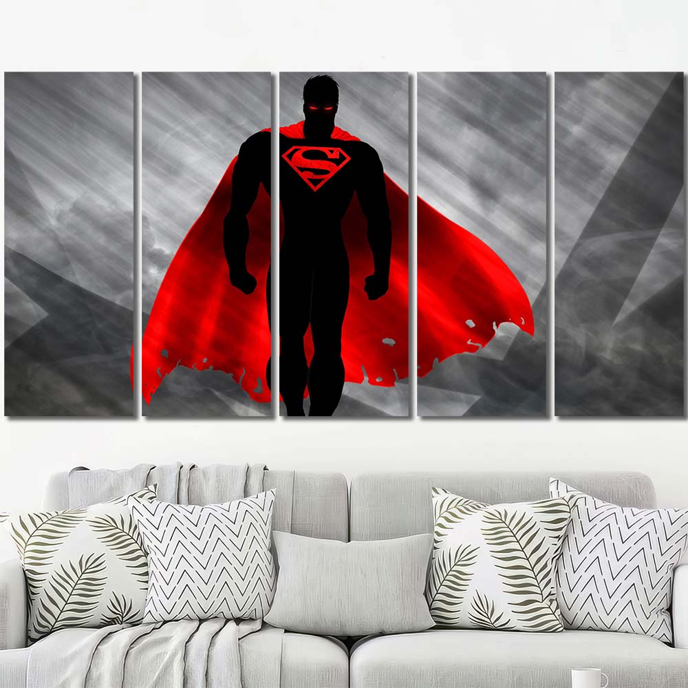 Print Art Canvas with Frame Maverl Movie Super Hero Superman MV186