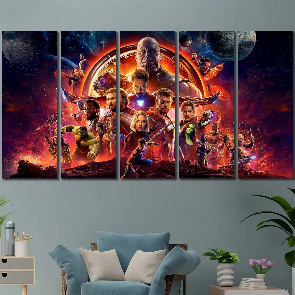 HD Printed Picture with Frame Maverl Movie Super Hero Avengers MV21