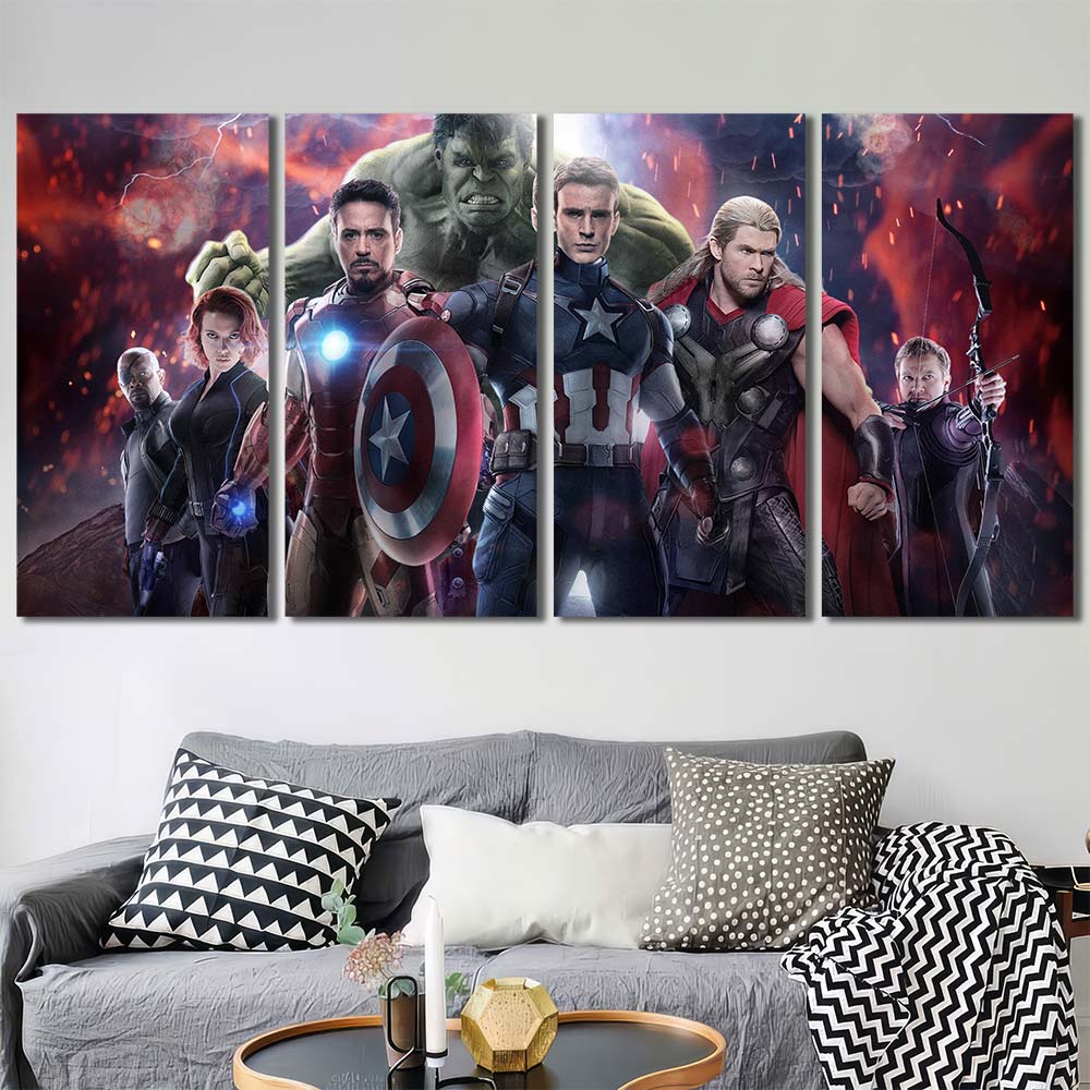 Framed Panels on Canvas Maverl Movie Super Hero Avengers MV26