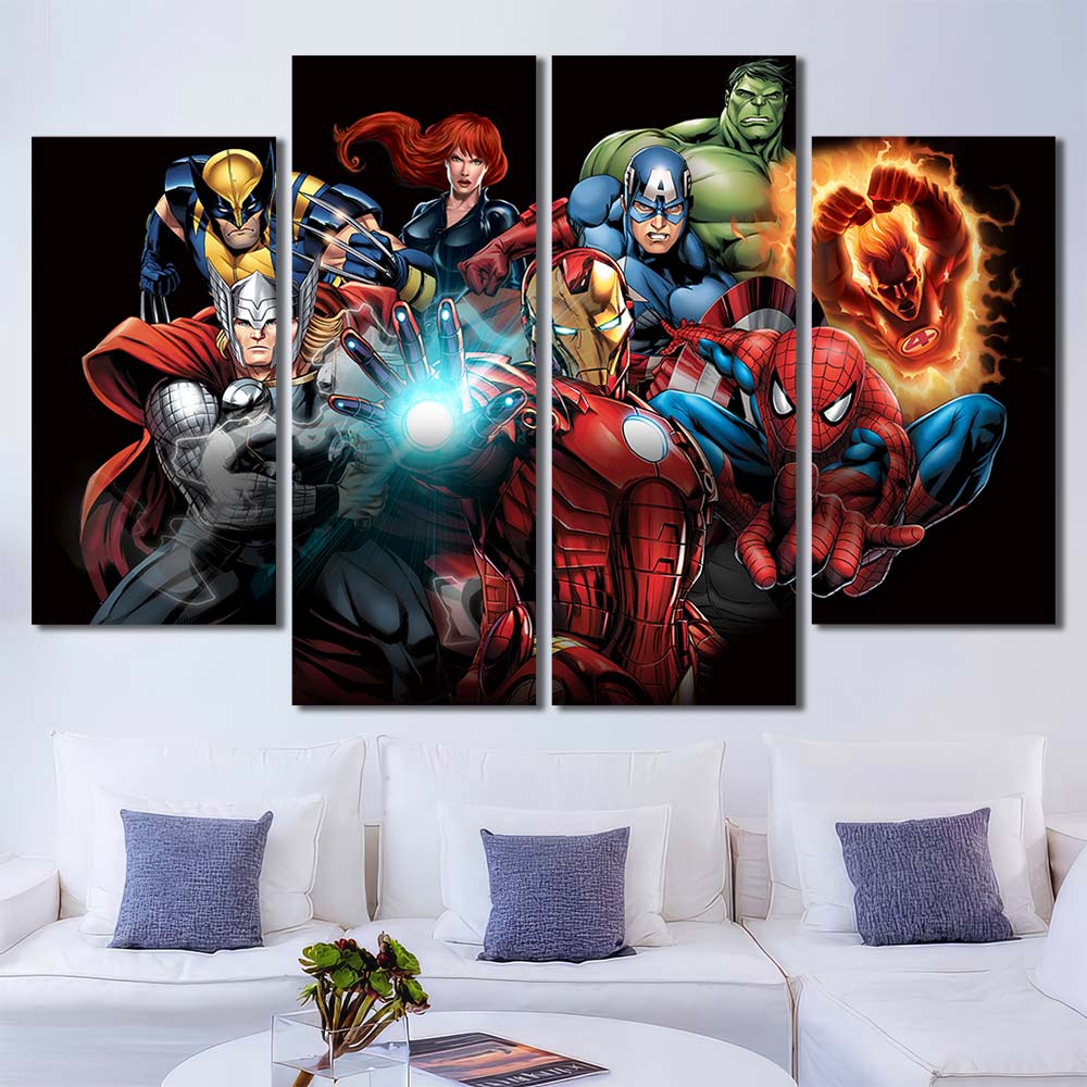 Canvas Wall Art with Frame Maverl Movie Super Hero Avengers MV29