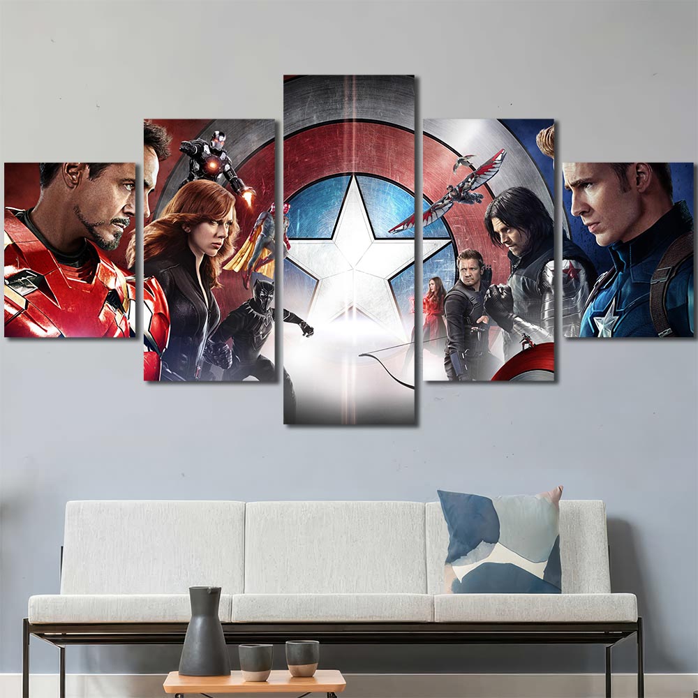 HD Printed Picture with Frame Maverl Movie Super Hero Avengers MV33