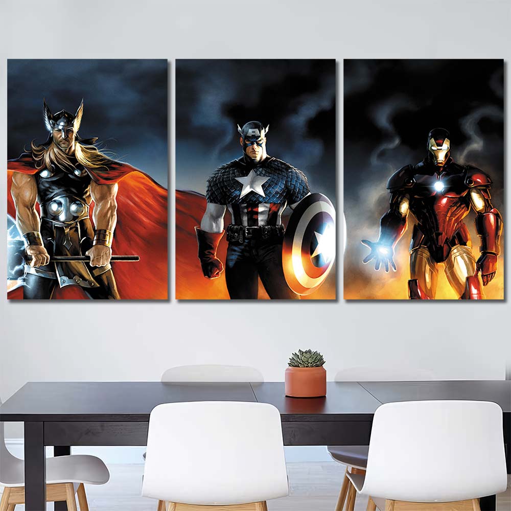 Picture on Canvas with Frame Maverl Movie Super Hero Avengers MV35