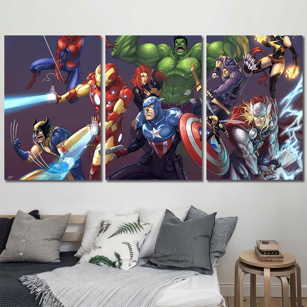 Framed Canvas Wall Art Maverl Movie Super Hero Avengers MV40