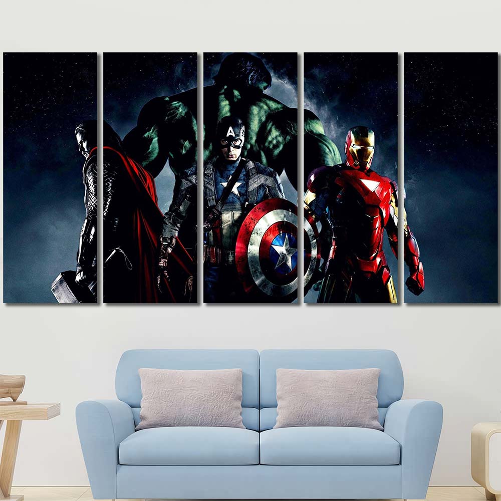Framed Panels on Canvas Maverl Movie Super Hero Avengers MV44