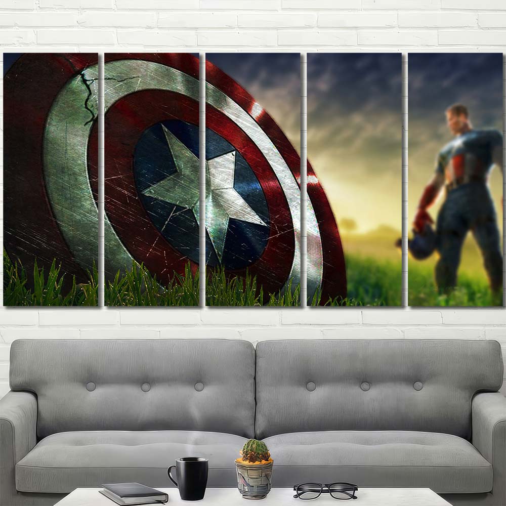 Multi Canvas with Frame Maverl Movie Super Hero CaptainAmerica MV80