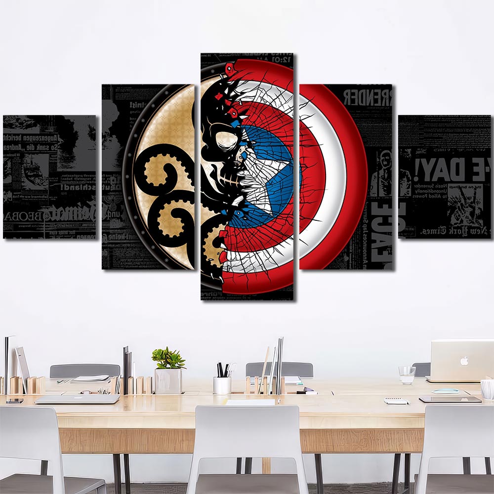Print Art Canvas Maverl Movie Super Hero CaptainAmerica MV84