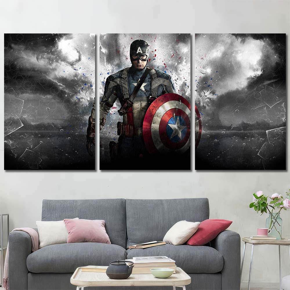 Printed Panels Canvas Maverl Movie Super Hero CaptainAmerica MV87