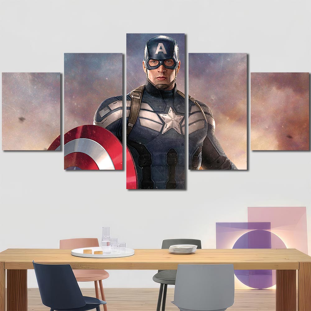 Multi Canvas with Frame Maverl Movie Super Hero CaptainAmerica MV88