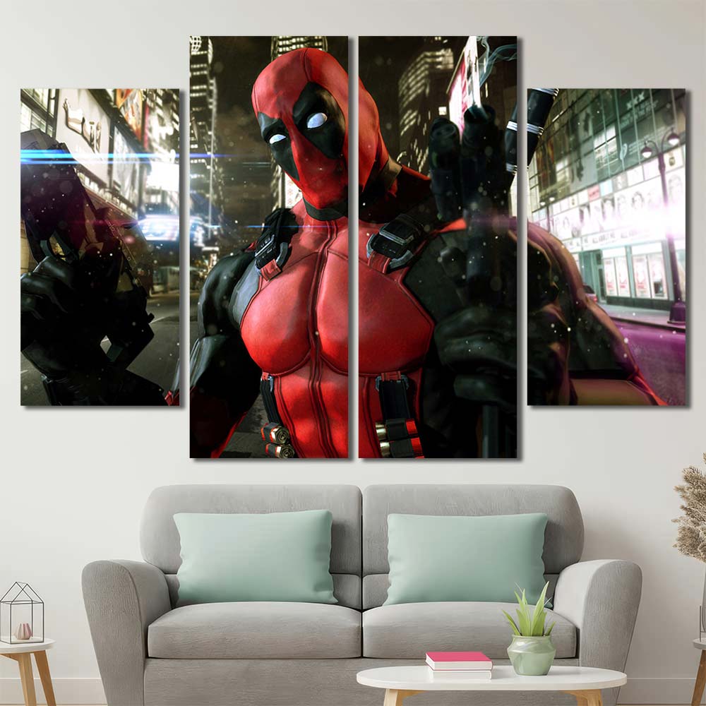 Framed Print Art Canvas Maverl Movie Super Hero Deadpool MV93